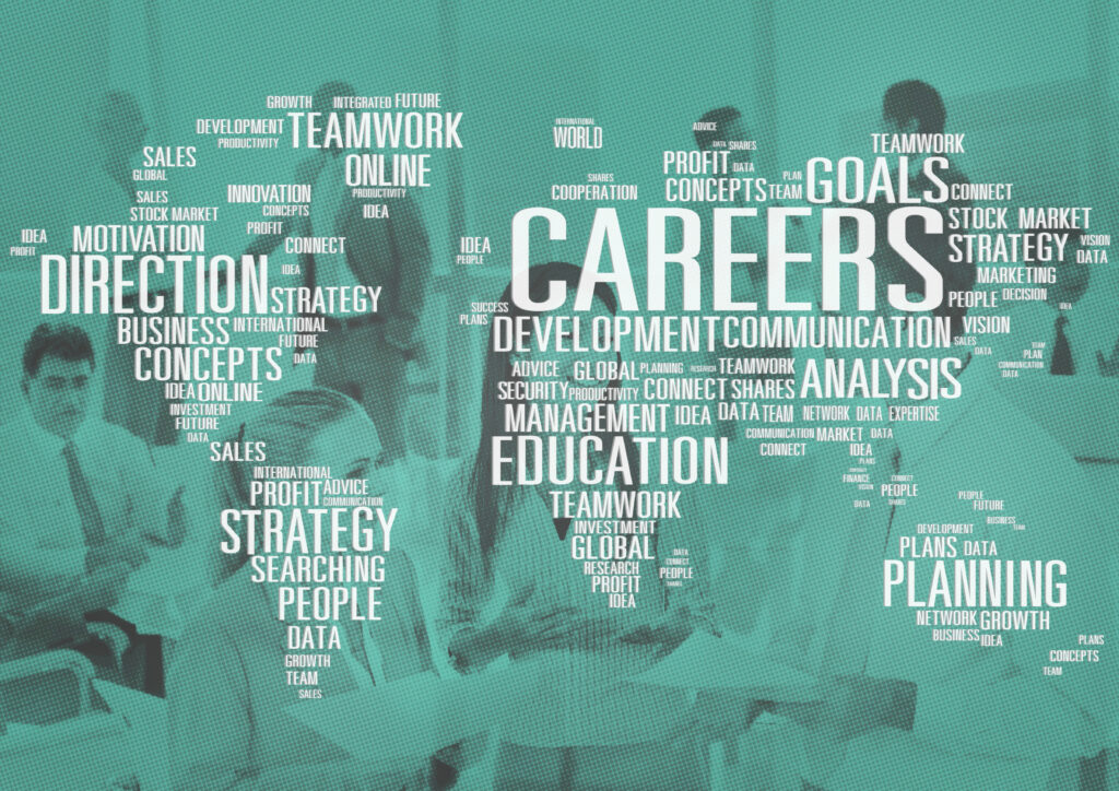 careers analysis cooperation data development concept